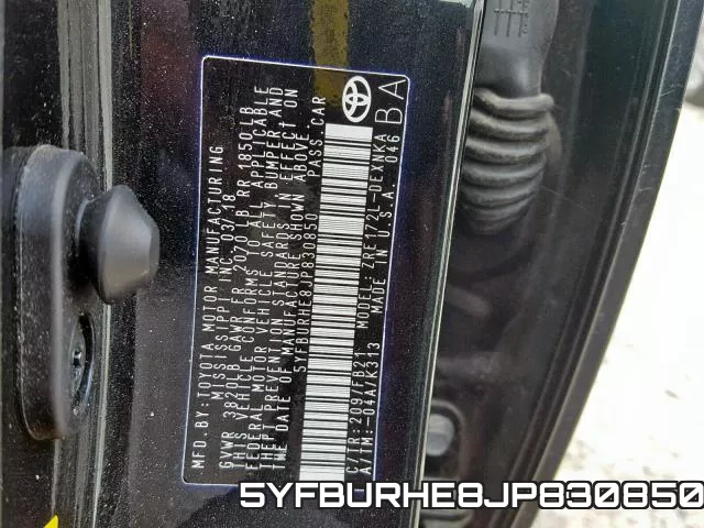 5YFBURHE8JP830850 фото 2