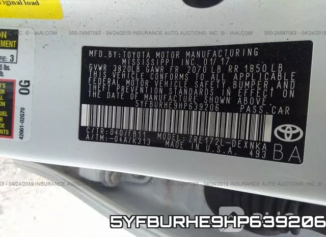 5YFBURHE9HP639206 фото 10