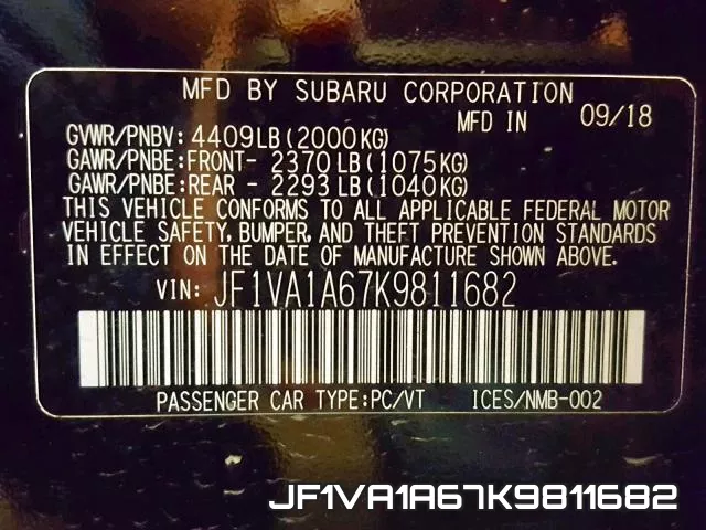 JF1VA1A67K9811682 фото 2