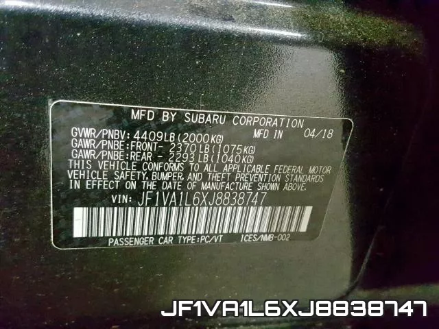 JF1VA1L6XJ8838747 фото 2