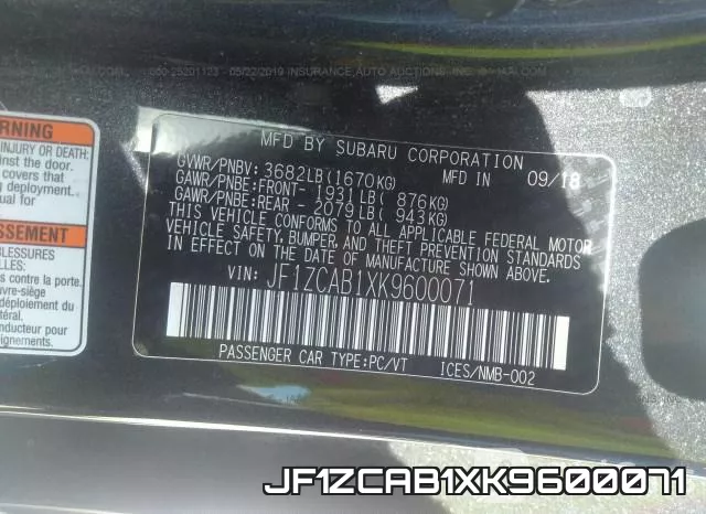 JF1ZCAB1XK9600071 фото 10