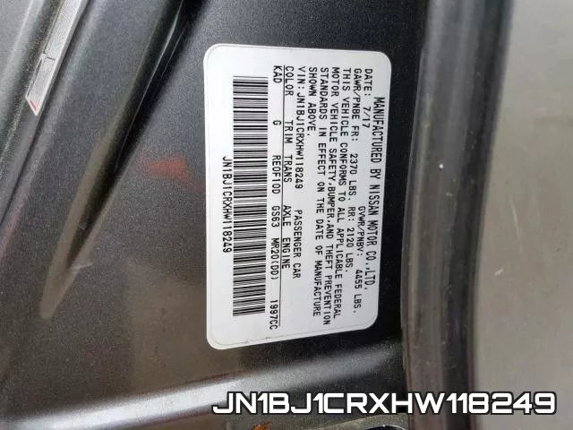 JN1BJ1CRXHW118249 фото 2