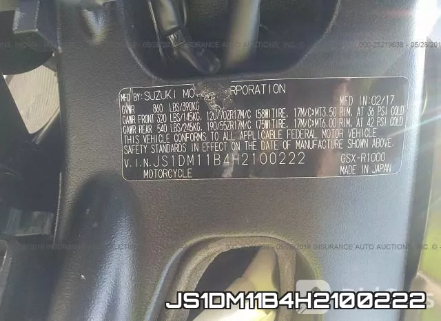 JS1DM11B4H2100222 фото 2