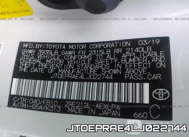 JTDEPRAE4LJ022744 фото 10