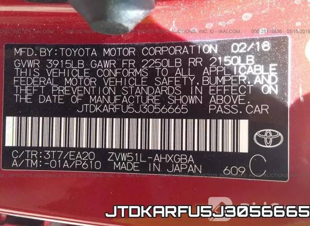 JTDKARFU5J3056665 фото 10