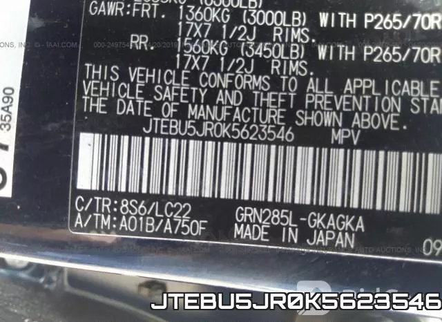 JTEBU5JR0K5623546 фото 10
