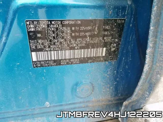 JTMBFREV4HJ122205 фото 2