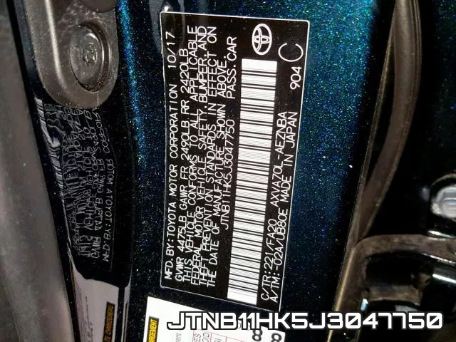 JTNB11HK5J3047750 фото 2