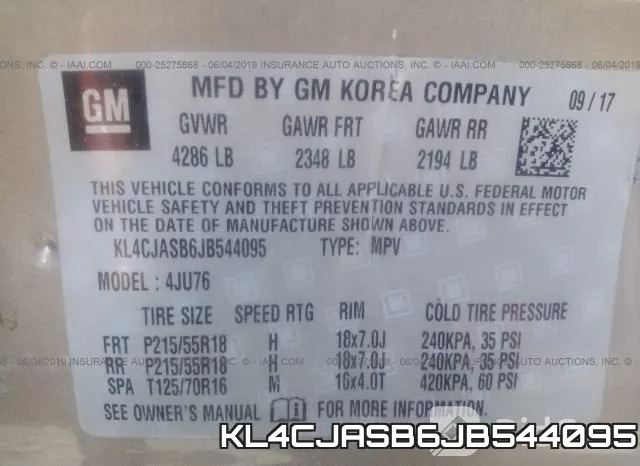 KL4CJASB6JB544095 фото 9