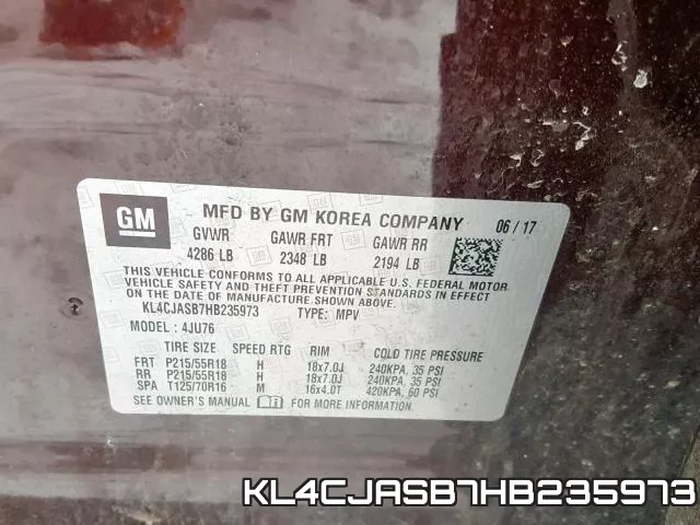 KL4CJASB7HB235973 фото 2