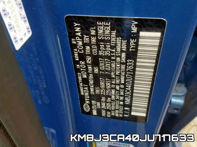 KM8J3CA40JU717633 фото 2