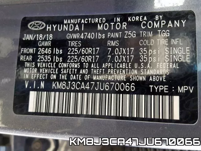 KM8J3CA47JU670066 фото 2