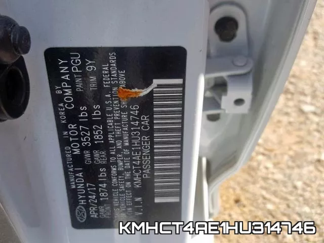 KMHCT4AE1HU314746 фото 2