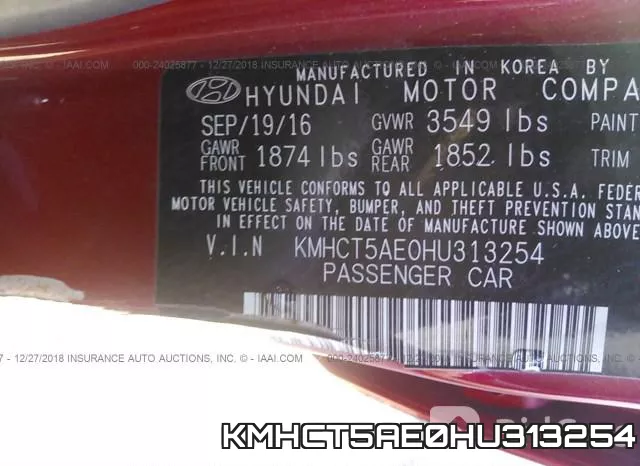 KMHCT5AE0HU313254 фото 10
