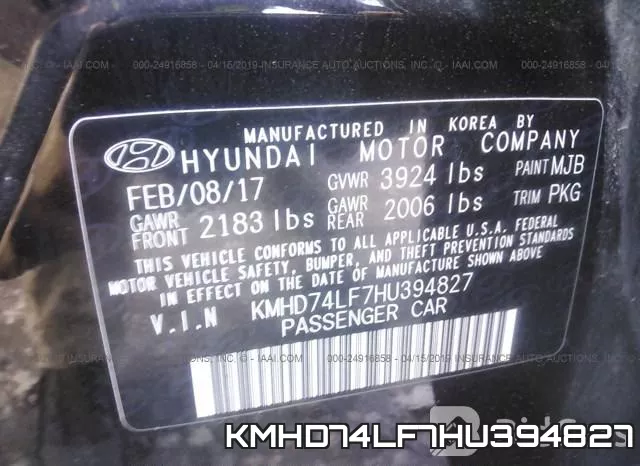 KMHD74LF7HU394827 фото 10