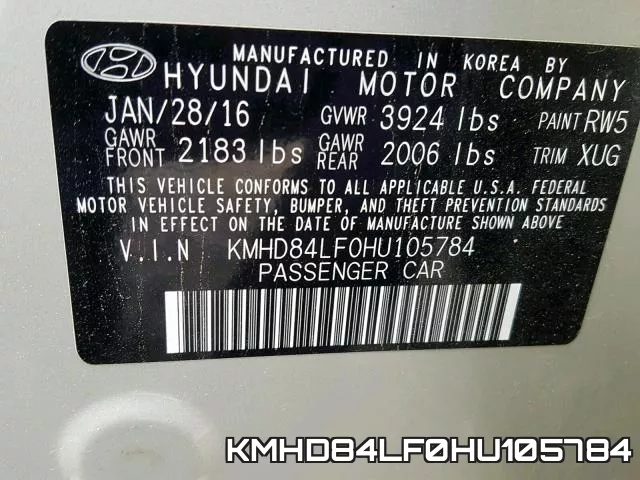 KMHD84LF0HU105784 фото 2
