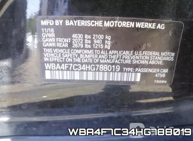 WBA4F7C34HG788019 фото 10