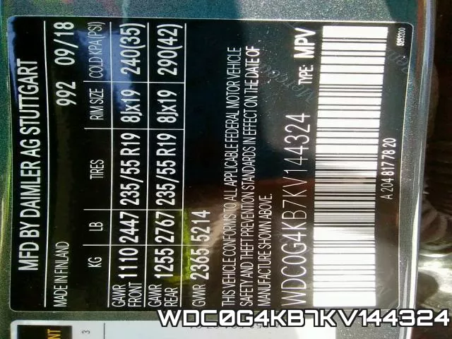 WDC0G4KB7KV144324 фото 2