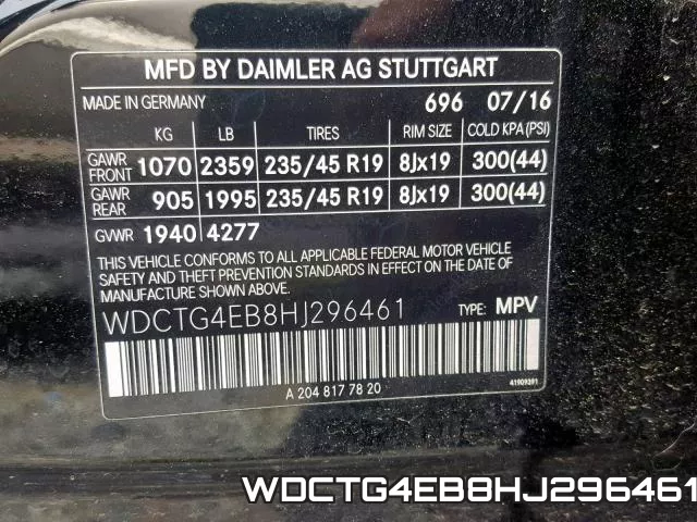 WDCTG4EB8HJ296461 фото 2