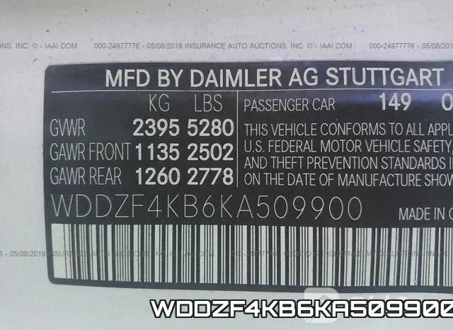 WDDZF4KB6KA509900 фото 10