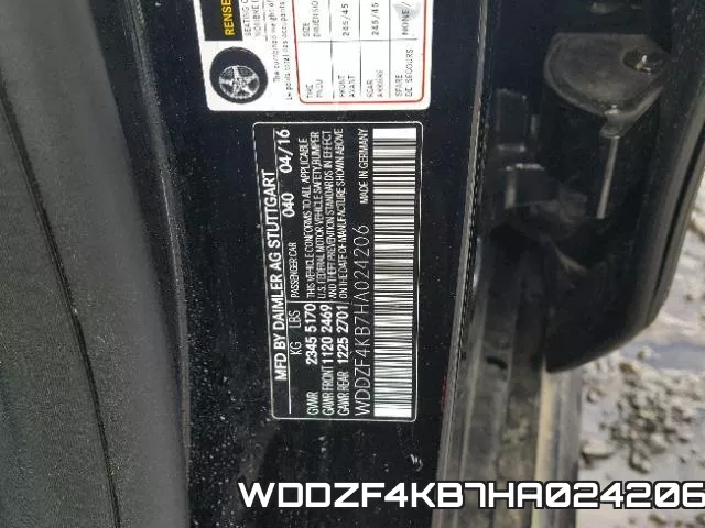 WDDZF4KB7HA024206 фото 2