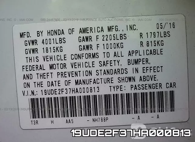 19UDE2F37HA000813 фото 10