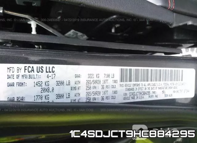1C4SDJCT9HC884295 фото 10