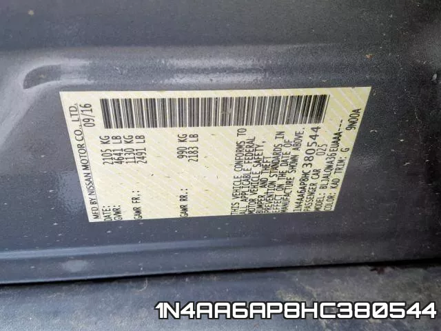 1N4AA6AP8HC380544 фото 2