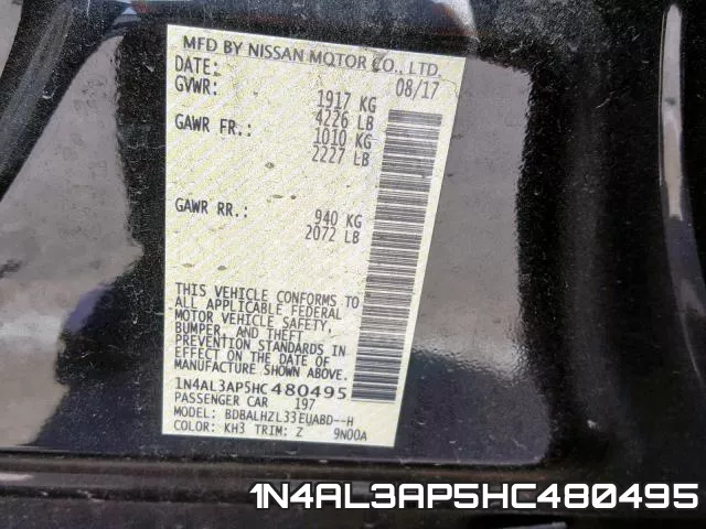1N4AL3AP5HC480495 фото 2