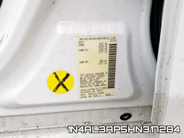 1N4AL3AP5HN317284 фото 2