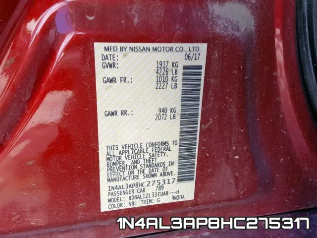 1N4AL3AP8HC275317 фото 2