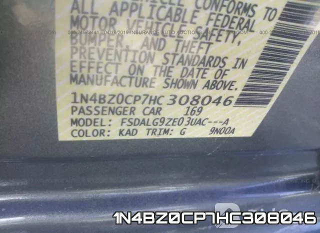 1N4BZ0CP7HC308046 фото 10