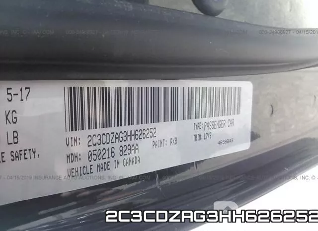 2C3CDZAG3HH626252 фото 10