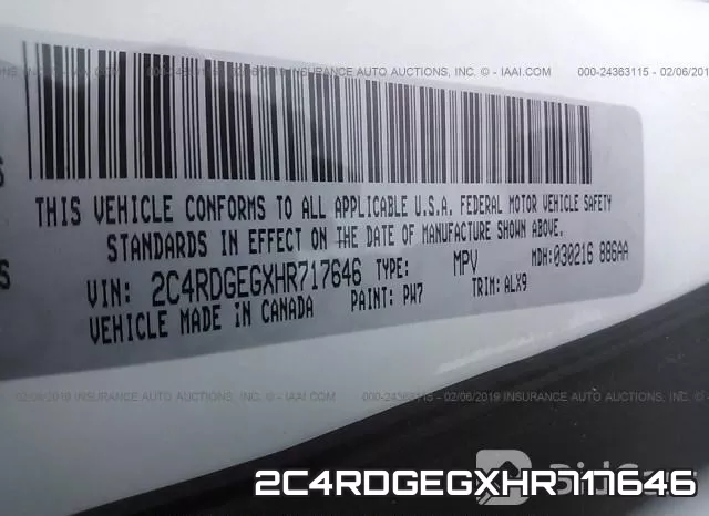 2C4RDGEGXHR717646 фото 10