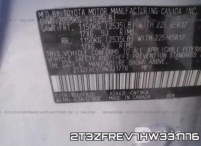2T3ZFREV7HW331776 фото 9