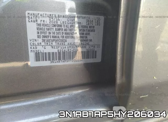 3N1AB7AP5HY206034 фото 10