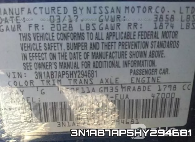 3N1AB7AP5HY294681 фото 10