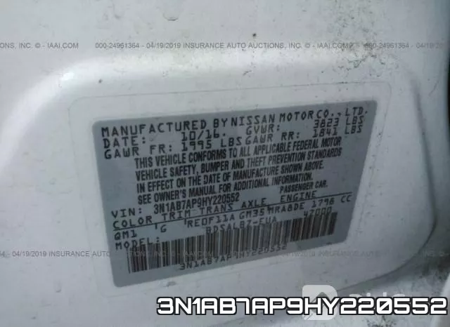 3N1AB7AP9HY220552 фото 9