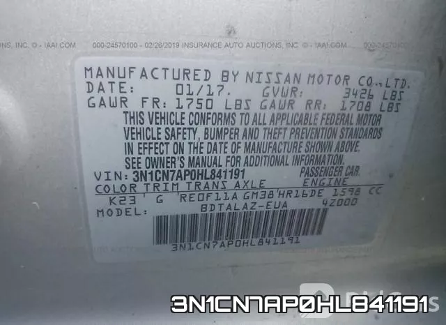 3N1CN7AP0HL841191 фото 10