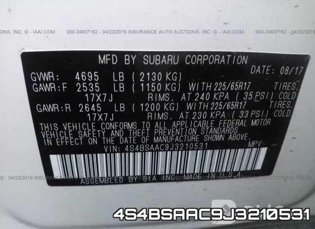 4S4BSAAC9J3210531 фото 10