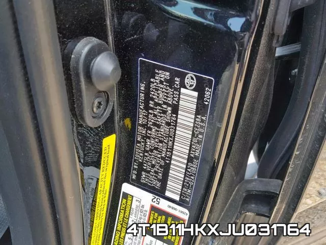 4T1B11HKXJU031764 фото 2
