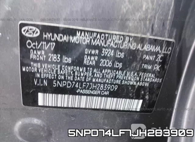 5NPD74LF7JH283909 фото 10