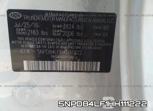 5NPD84LF1HH111222 фото 10