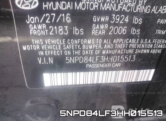 5NPD84LF3HH015513 фото 10