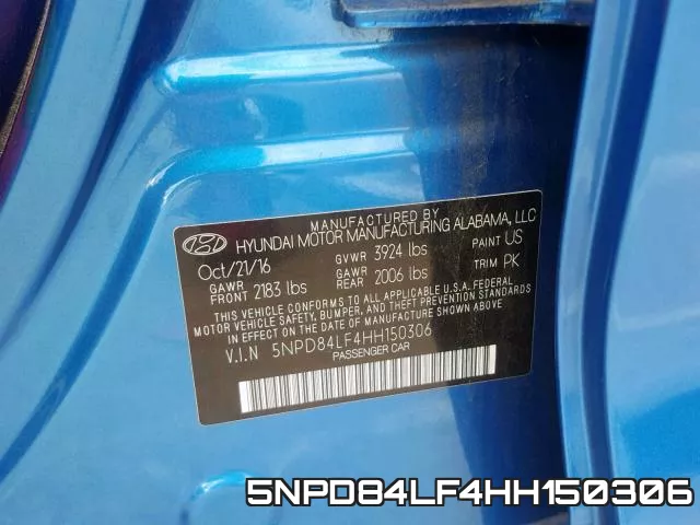 5NPD84LF4HH150306 фото 2