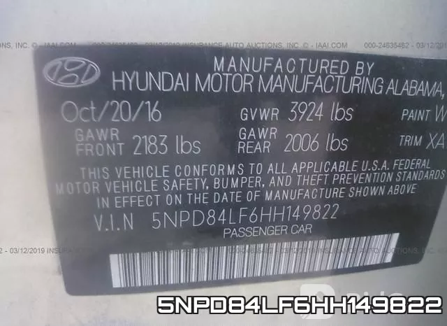 5NPD84LF6HH149822 фото 10