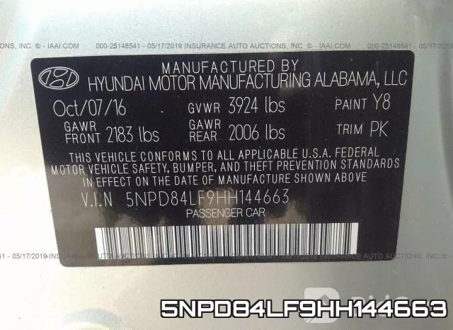5NPD84LF9HH144663 фото 10