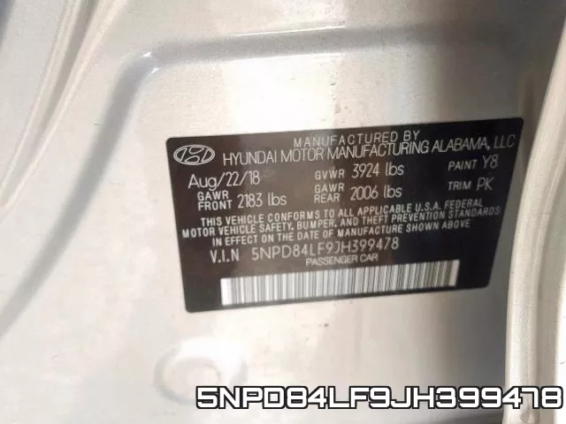 5NPD84LF9JH399478 фото 2