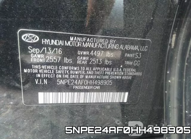 5NPE24AF0HH498905 фото 10