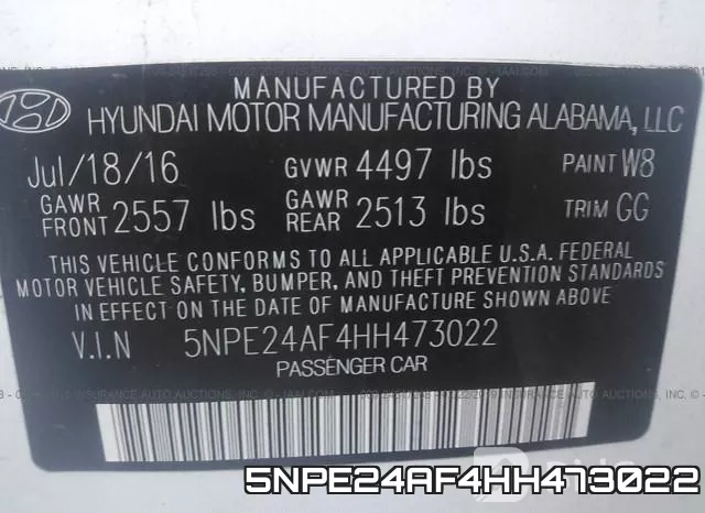 5NPE24AF4HH473022 фото 10